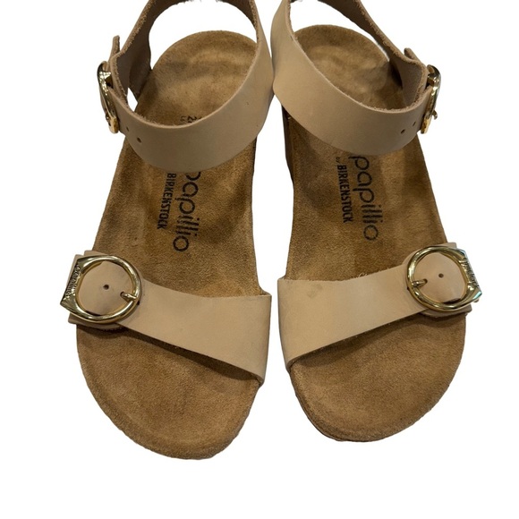 Birkenstock Papillio Soley Leather Wedge Sandals Size US 6-6.5 EU 37 BRAND NEW - Picture 2 of 15